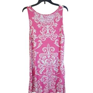 Pink and White Sleeveless Dress